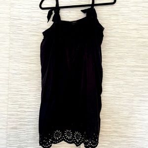 J Crew Black Linen Dress